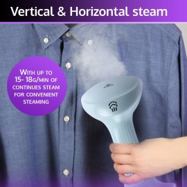 Pigeon Handheld Garment Steamer 1200 watts, Vertical and Horizontal Steaming, 200 ml Water Tank Capacity (Blue)