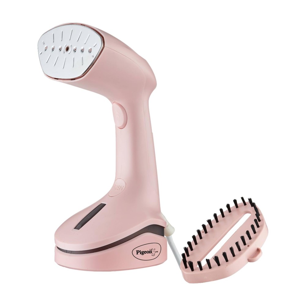 Pigeon Handheld Garment Steamer 1200 watts, Vertical and Horizontal Steaming, 200 ml Water Tank Capacity(Pink)