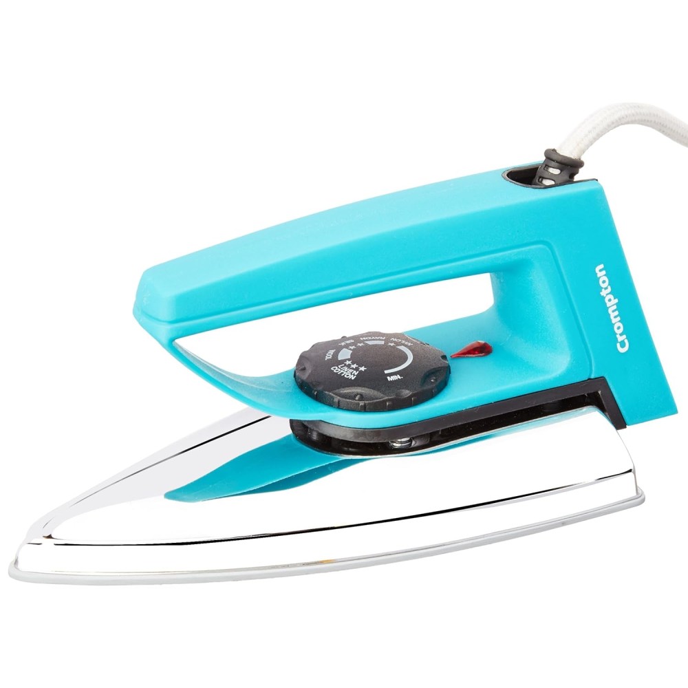 Crompton Greaves RD 750-Watt Dry Iron with Double Layer Non-stick Coating (Blue)