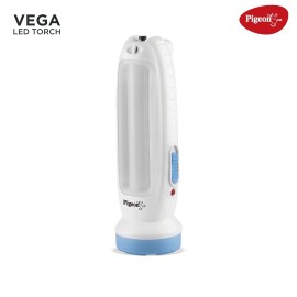 Pigeon Vega Led Emergency Rechargeable Lamp with 900 mAH and 4 Hours Backup,White,Medium