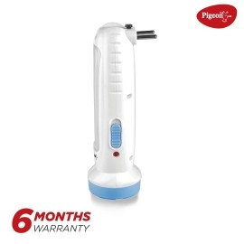 Pigeon Vega Led Emergency Rechargeable Lamp with 900 mAH and 4 Hours Backup,White,Medium Pigeon Vega Led Emergency Rechargeable Lamp with 900 mAH and 4 Hours Backup,White,Medium