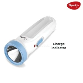 Pigeon Vega Led Emergency Rechargeable Lamp with 900 mAH and 4 Hours Backup,White,Medium Pigeon Vega Led Emergency Rechargeable Lamp with 900 mAH and 4 Hours Backup,White,Medium
