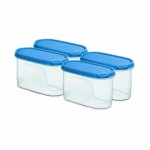 Pigeon StakBox 1.1 Litre Set of 4 Storage for Kitchen, Blue