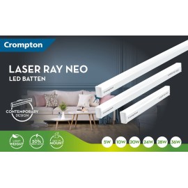 Crompton Laser Ray Neo LED Tube Light (20watt,Cool Day Light-CDL)